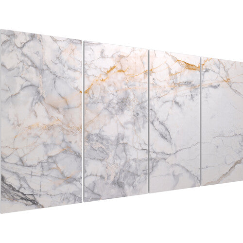 Vicoustic VICB06241 Carreaux acoustiques pour murs et plafonds à panneau plat VMT Pierres naturelles – Lot de 4 (Calacatta Carrara)