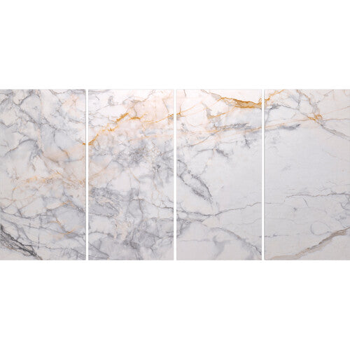 Vicoustic VICB06241 Carreaux acoustiques pour murs et plafonds à panneau plat VMT Pierres naturelles – Lot de 4 (Calacatta Carrara)