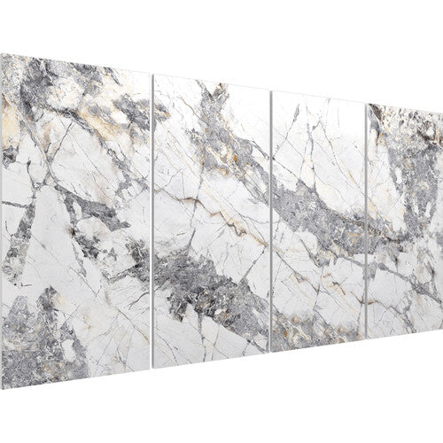Vicoustic VICB06245 Carreaux acoustiques à panneau plat VMT pour murs et plafonds pierres naturelles – Lot de 4 (gris invisible)