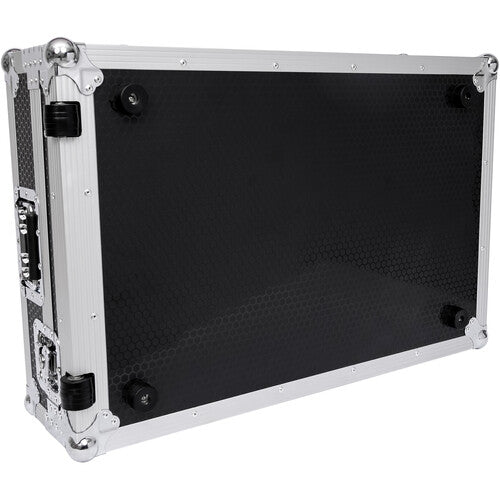 Headliner HL10011 Flight Case with Laptop Platform and Wheels for Pioneer DJ DDJ-FLX10 and DDJ-1000SRT (Silver and Black)