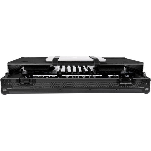 Headliner HL10013 Flight Case w/Laptop Platform and Wheels for Pioneer DJ DDJ-FLX10 and DDJ-1000SRT (All Black)