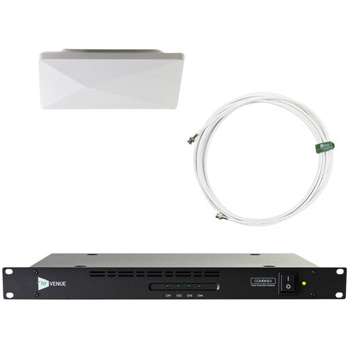 RF Venue COMB4CP-ARC Architectural Antenna with COMBINE4 4-Channel Combiner & Cable Bundle (400 to 800 MHz)