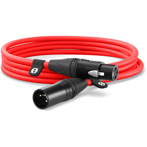 Rode XLR3M-R Câble XLR mâle vers XLR femelle (9,8', Rouge)