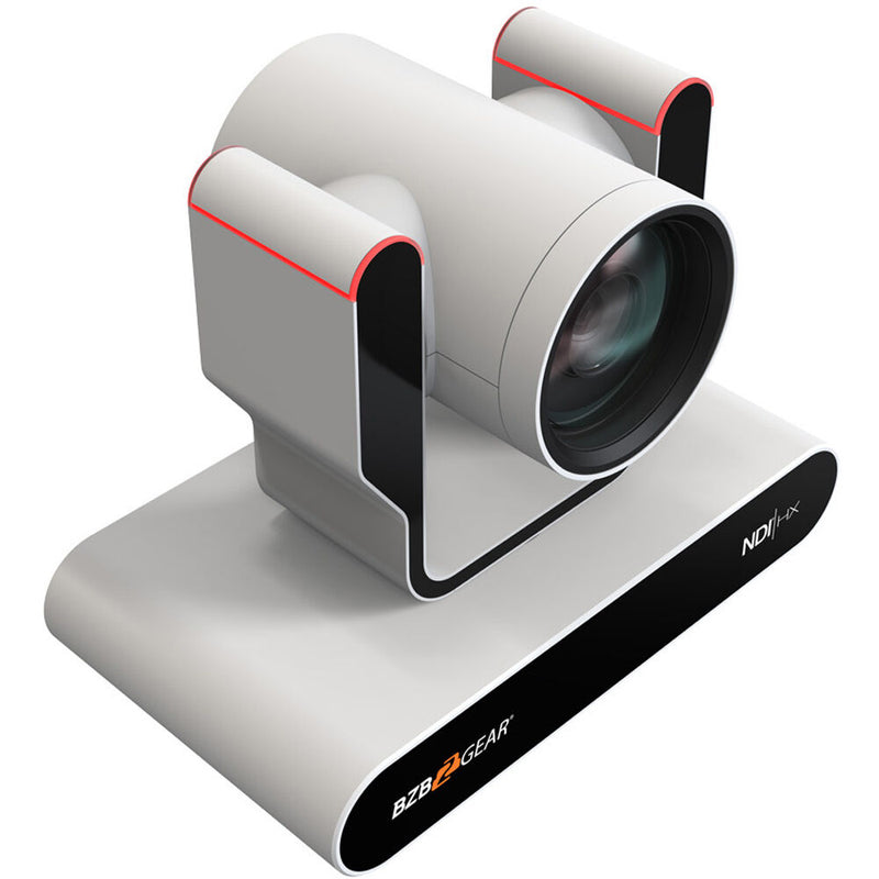 BZB Gear BG-ADAMO-JRND12X-W Live Streaming NDI|HX3 PTZ Camera With Auto-Tracking, Tally & 12x Zoom (White)