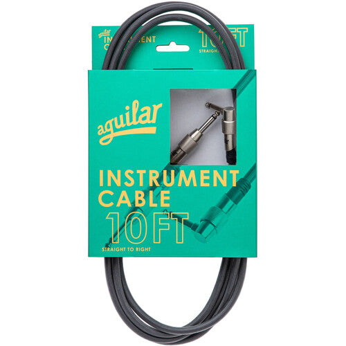 Aguilar AGINST10RS Right-Angle to Straight Connector Instrument Cable - 10'