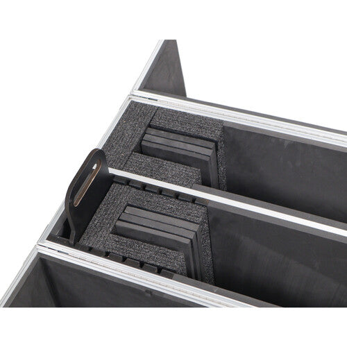 Le boîtier de route ProX XS-LCD4350WX2 LCD/LED/Plasma peut contenir deux téléviseurs de 43 à 50 pouces, boîtier réglable avec roulettes de 4 pouces