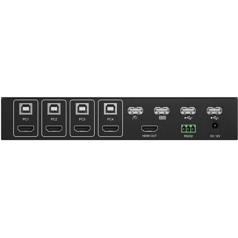 BZB Gear BG-MKVM41R 4x1 Multi-Viewer KVM Switch