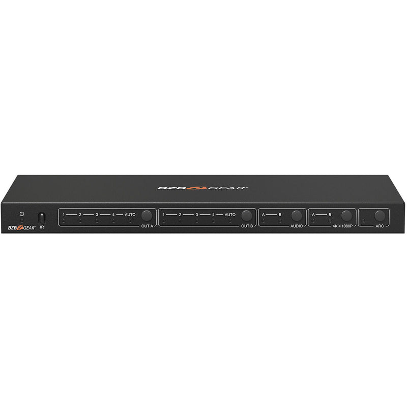 BZB Gear BG-UHD-42M 4x2 HDMI 4K60 18 Gb/s Matrix Switcher With Audio/Downscaling Support