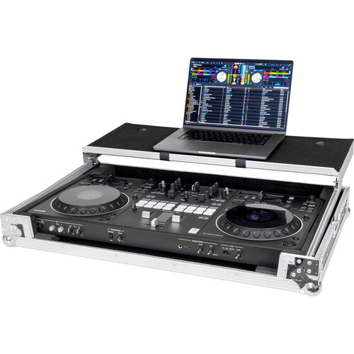 Headliner HL10017 Flight Case DJ Controller Case for Pioneer DDJ-REV5 with Laptop Platform (Silver on Black)