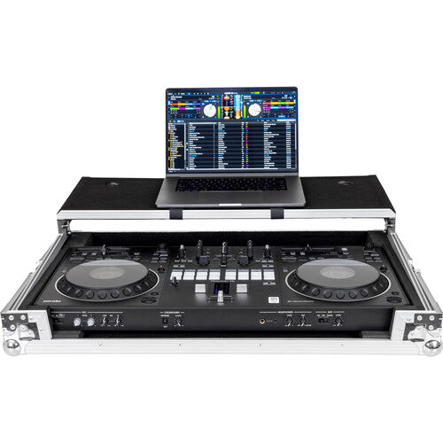 Headliner HL10017 Flight Case DJ Controller Case for Pioneer DDJ-REV5 with Laptop Platform (Silver on Black)