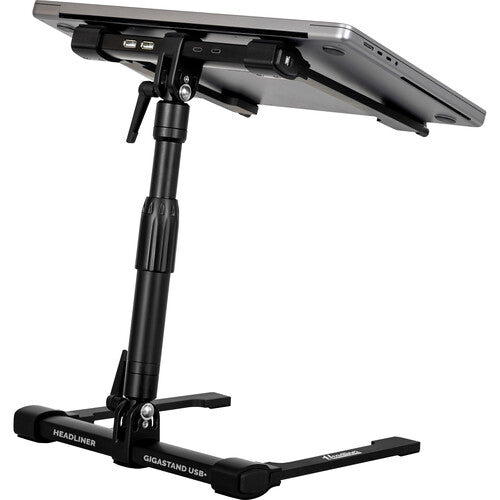 Headliner HL20015 Gigastand USB+ DJ Laptop Stand with USB Hub
