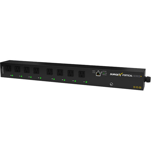 SurgeX SX-VS-128 Vertical Series+ Monitored PDU - 8 Outlet (120V)
