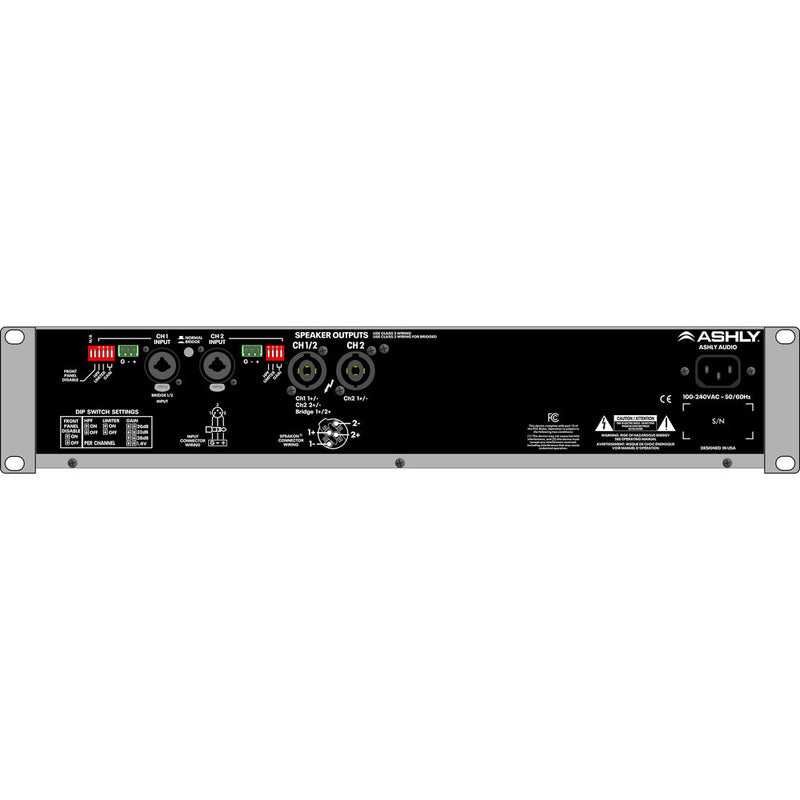 Ashly ECOTOUR 1500.2 Professional Touring Power Amplifier 3000W