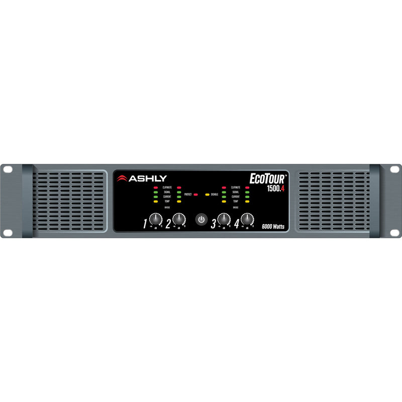 Ashly ECOTOUR 1500.4 High-Efficiency 4-Channel 6000W Touring Amplifier