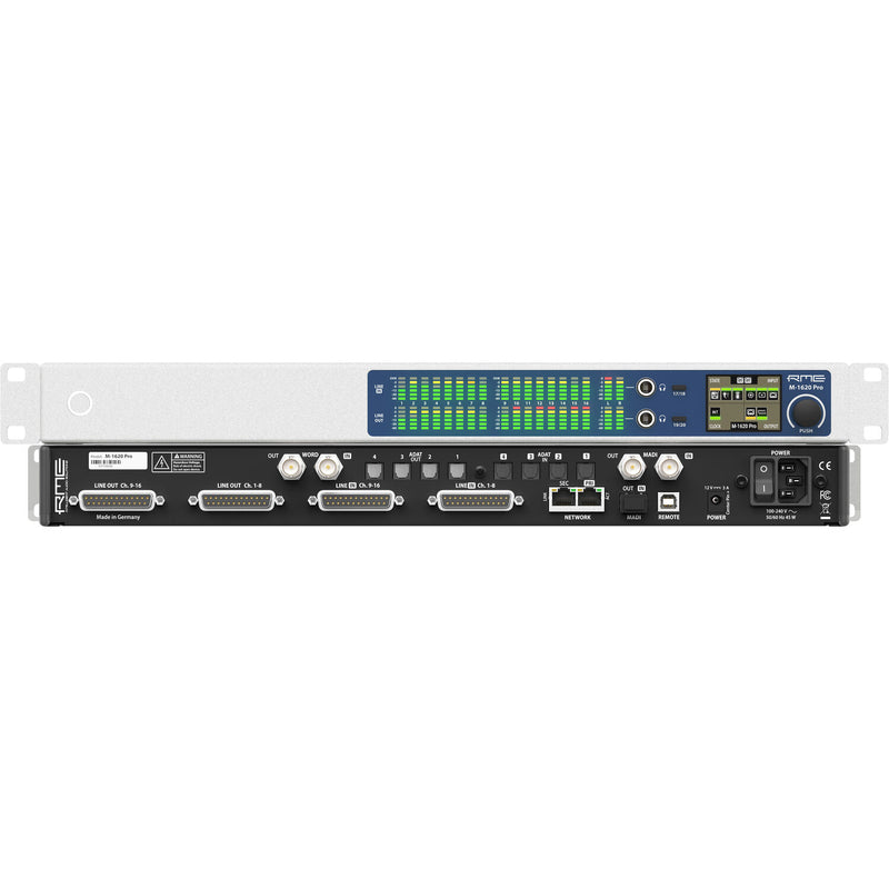 RME M-1620 PRO 16x20 AD/DA Converter with AVB/Milan, ADAT, and MADI