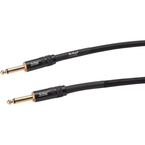 On-Stage OSPRO-ICS-25 Braided Straight 1/4" Male to Straight 1/4" Male Instrument Cable - 25'