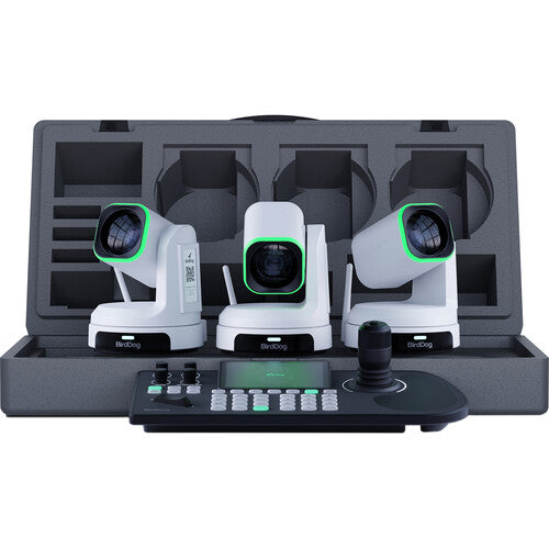 BirdDog X1UBUNDLE-W 3 x X1 Ultra PTZ Cameras And KBD PTZ Controller Bundle (White)