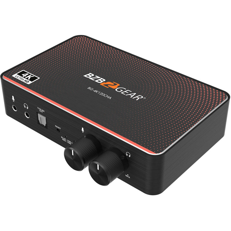 BZB Gear BG-4K120CHA USB-C 4K120 Video Capture Box With Scaler, HDMI 2.1 Loop Out, Audio & HDR10 To SDR Conversion
