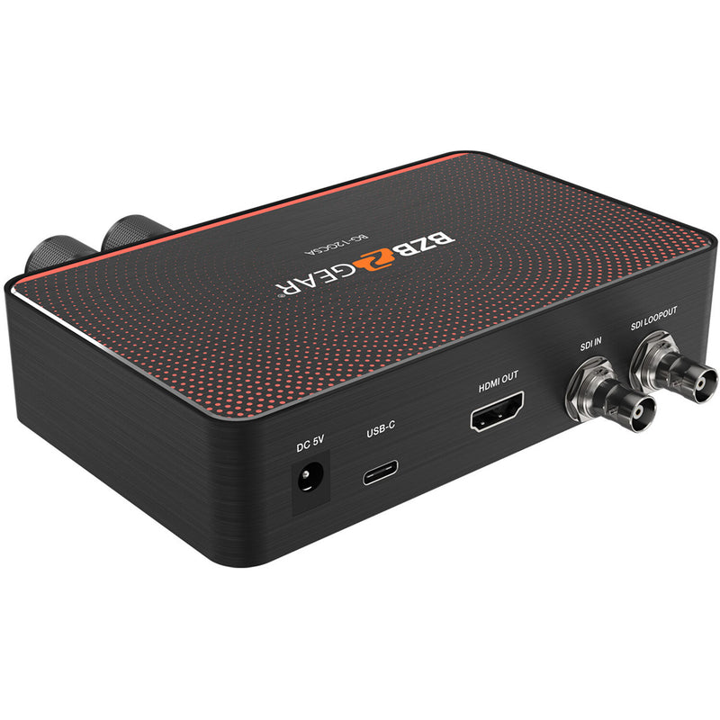 BZB Gear BG-12GCSA USB-C 12G-SDI Video Capture Box With Scaler, HDMI 2.0/12G-SDI Loop Out And Audio