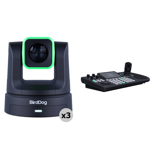 BirdDog X5UCOMBO-B 3 x X5 Ultra PTZ Cameras & KBD PTZ Controller Combo (Black)