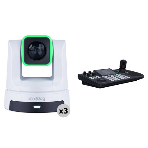 BirdDog X5UCOMBO-W 3 x X5 Ultra PTZ Cameras & KBD PTZ Controller Combo (White)