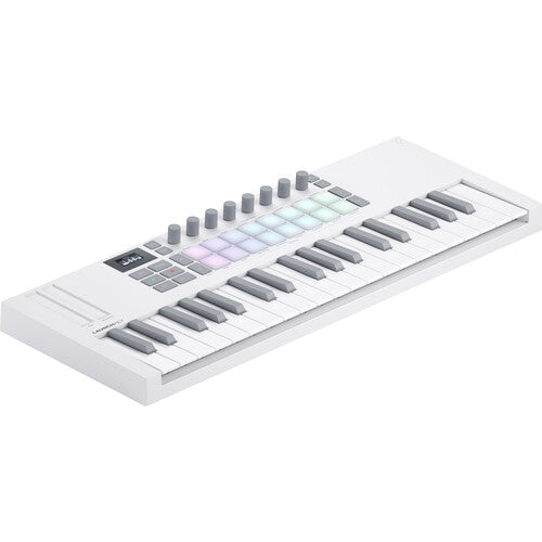Novation LAUNKEY MINI 37 MK4 USB MIDI Keyboard Controller (White, 37 Keys)