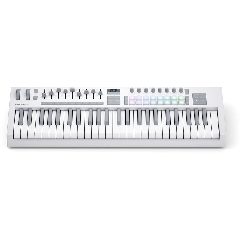 Novation LAUNCHKEY 49 MK4 USB MIDI Keyboard Controller (White, 49 Keys)