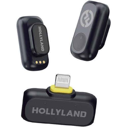 Hollyland LARK A1 Mini Duo 2-Person Wireless Microphone System with Lightning Connector for iOS Devices (Space Gray) - 2.4 GHz