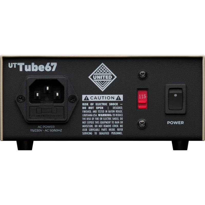 United Studio Technologies TUBE67 Large-Diaphragm Multipattern Tube Condenser Microphone (Blakc/Silver)
