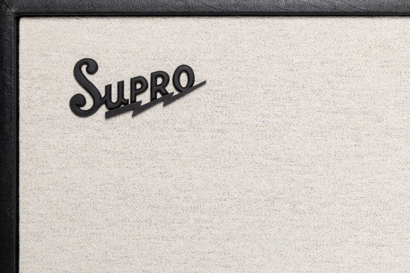 Supro AIRWAVE 25-Watt Combo Amp With Cabinet Simulation (Black & Cream) - 1x12
