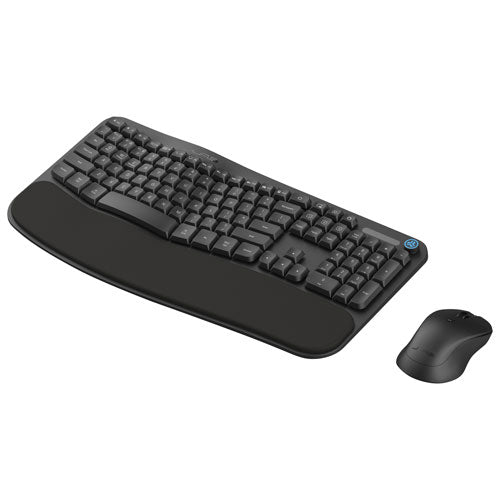 JLab FLOW Bluetooth Ergonomic Keyboard & Mouse Combo (Black) - English