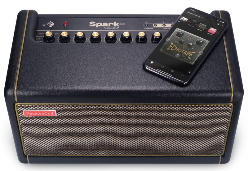 Positive Grid SPARK-BK 40W Guitar, Bass & Acoustic Amplifier Combo Amp (Black)