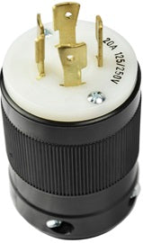 Marinco 2014P Male 125-250V/20A Twist-Lock 4-Wire Inline Connector