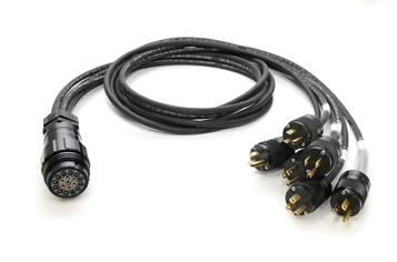 Digiflex LPP-UP-1403-6 Multi-Conductor Female to 6x U Ground 14 AWG - 6 Foot