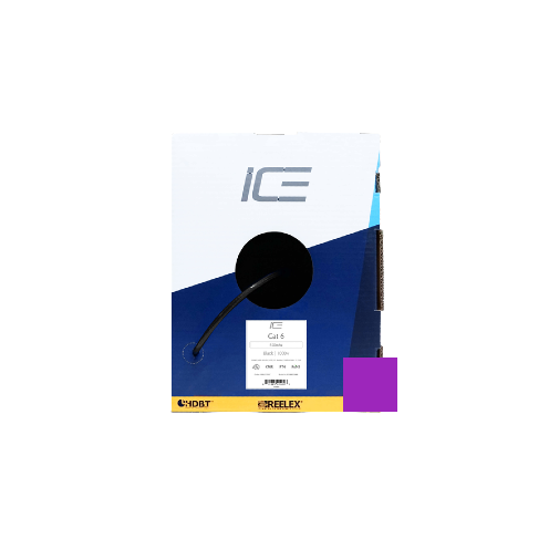 Ice Cable CAT6/PUR HDBaseT 23awg Cat6 Cable - 1000ft Box (Purple)