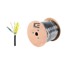 Ice Cable CAT6/P/SHIELDED/BLK Cat6 Plenum Shielded Cable - 1000ft Spool (Black)