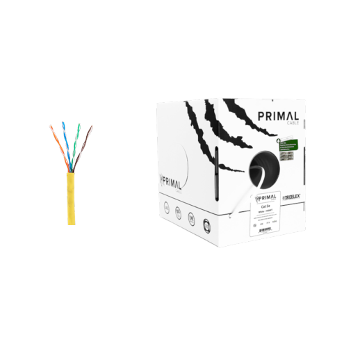 Ice Cable PR/CAT5E/YEL Cat5e Primal Cable - 1000ft Box (Yellow)