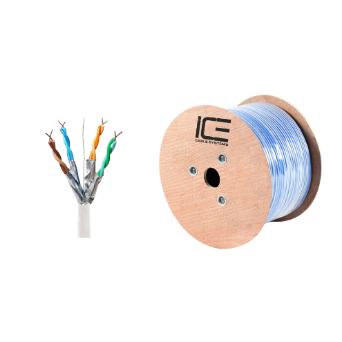Ice Cable CAT7/WHT Cat7 10Gig 600mhz Cable - 1000ft Spool (White)