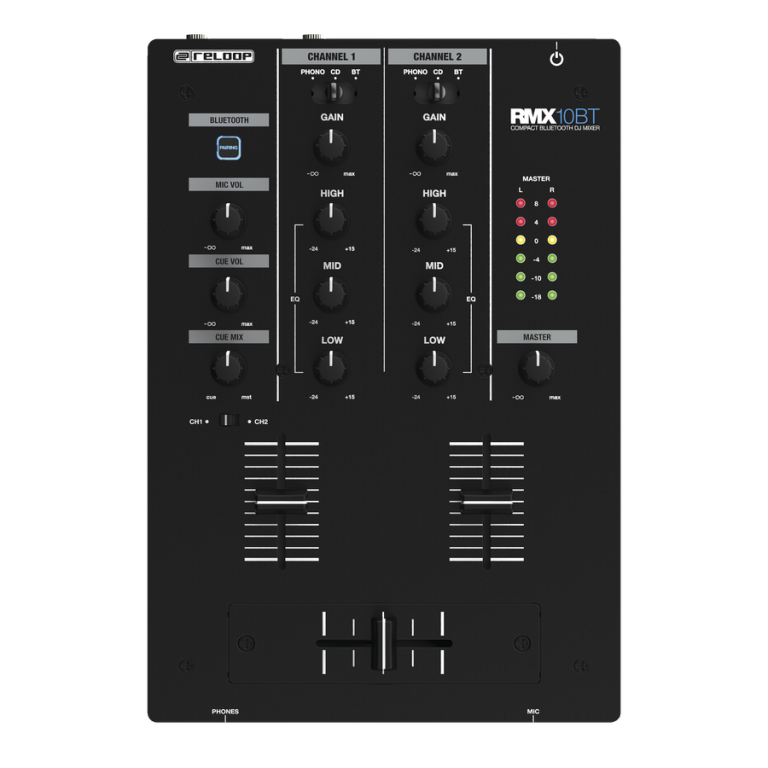 Reloop RMX-10BT Table de mixage Dj 2 canaux avec Bluetooth