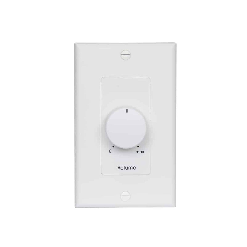 Lowell 25LVC-DW Mono Volume Control with 1-Gang Decorator Wall Plate (White)