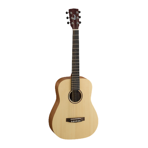 Cort EARTH-MINI-OP Earth Mini - Guitare acoustique Dreadnought à diapason court avec housse de transport - Satin naturel
