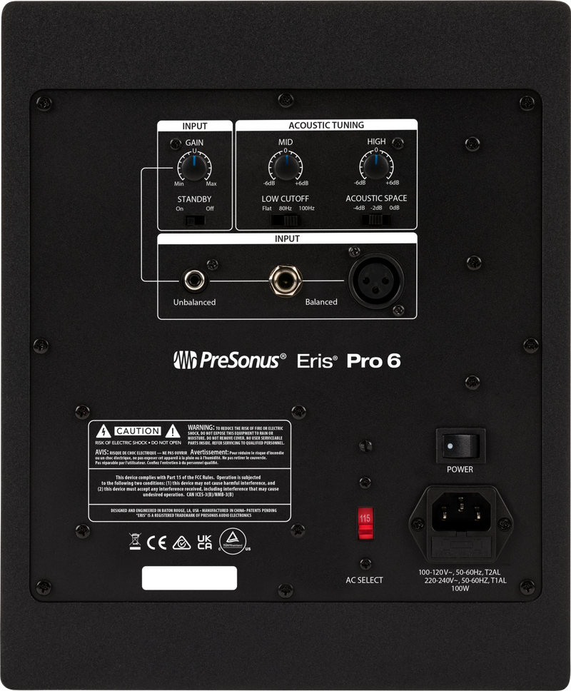 PreSonus ERIS PRO 6 Active Coaxial 2-Way Studio Monitors - 6"