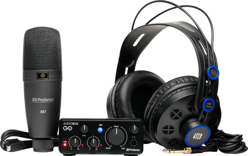 PreSonus AUDIOBOX GO CREATOR Bundle Recording Package with USB-C Audio Interface