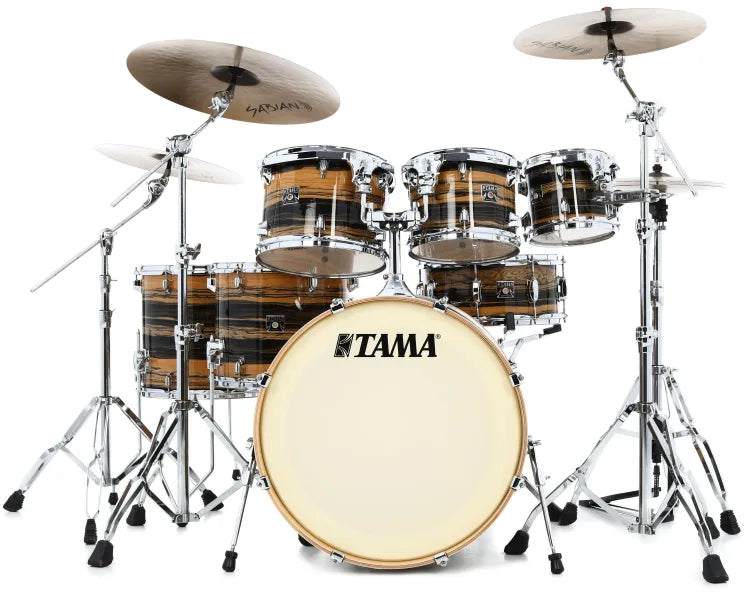 Tama CK72SNET 7-Piece Shell Pack With Snare Drum (Natural Ebony Tiger)