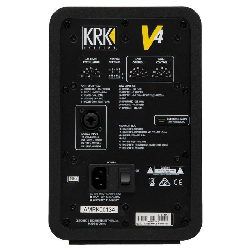 KRK V4S4 V4 Series 4 Powered Studio Monitor (Single) - 4"