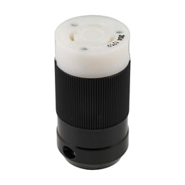 Marinco 305C Female 125V/30A Twist-Lock Inline Connector (Black)