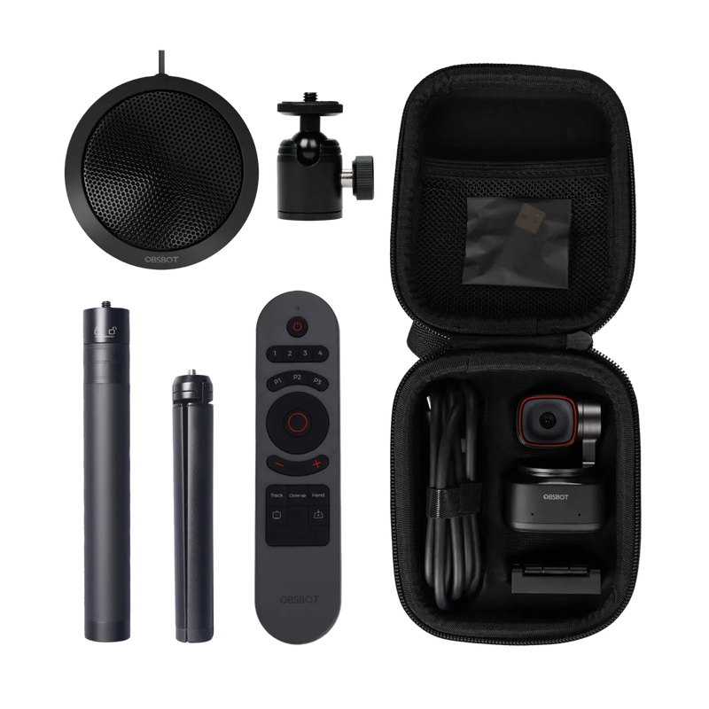 OBSBOT TINY 2 AI-Powered PTZ 4K Webcam PowerUp Combo