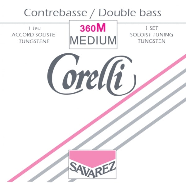 Savarez 360M Corelli Tungsten Double Bass String Set - Medium Tension