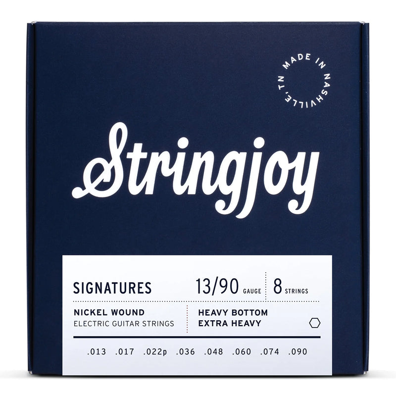 Stringjoy SJ-HVY138 8 Electric Guitar Strings Heavy Bottom Extra Heavy - 13-90