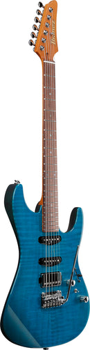 Ibanez MMN1TAB Martin Miller Signature Guitare électrique (transparent aqua bleu)